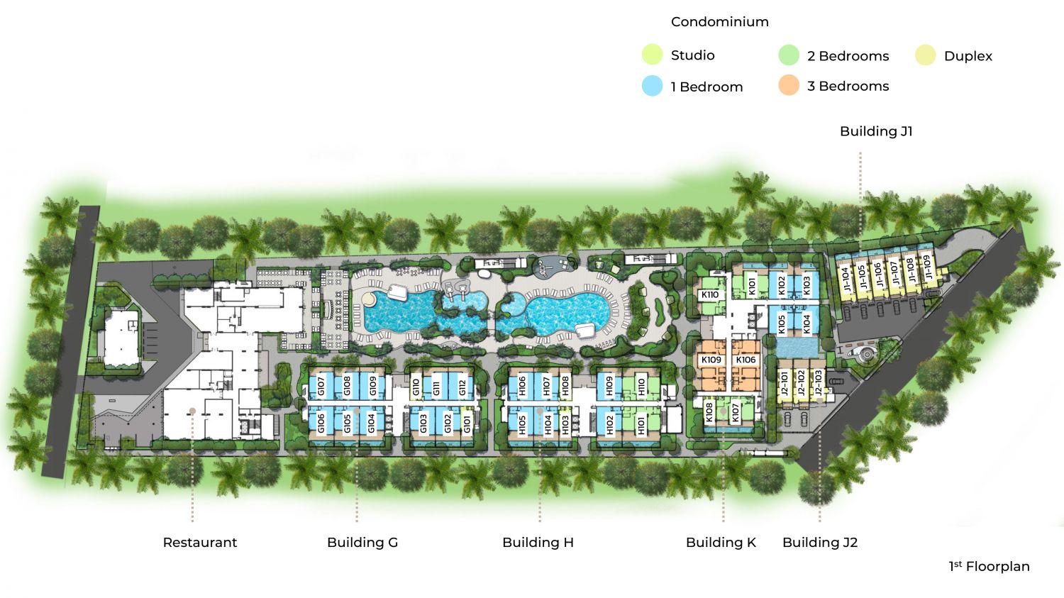 Layan Green PArk 2 - купить апартаменты 1, 2, 3 спальни на Лаяне.  Готовность: 2025 - Sabai-House